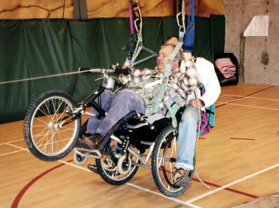 Chevron paragliding wheelchair